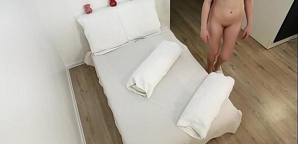  Tight virgin blonde Alina Neumeha first time massaged